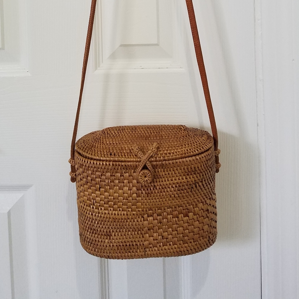Madewell Folk Fortune Bali Rattan Top Lid Bag